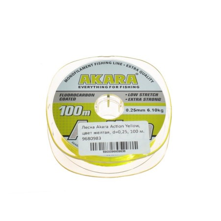 AKARA ACTION YILLOLOM FERENT, DIAMETH 0.25 mm, test 6.1 kg, 100 m, yellow