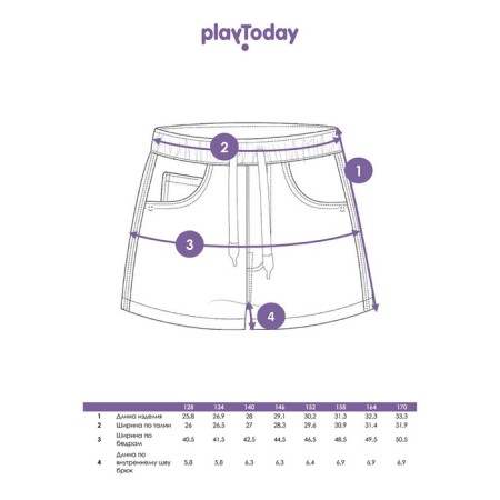 Шорты для девочки PlayToday, рост 134 см-6
