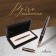 Gift handle, feathers, in the leatherette case, VIP, black body