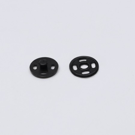 The buttons are sewing, d = 7 mm, 10 pcs, the color is black-1
