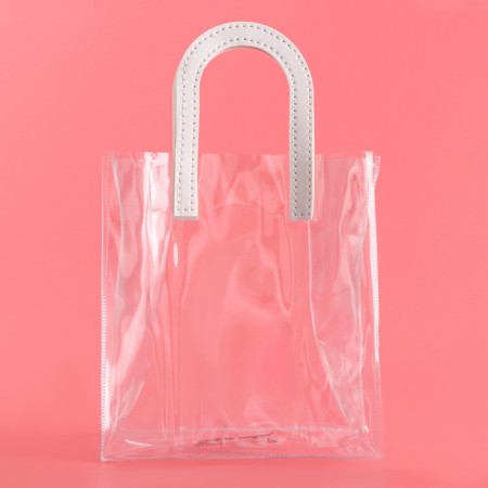 Gift package from PVC, white, 20 x 18 x 10 cm-2