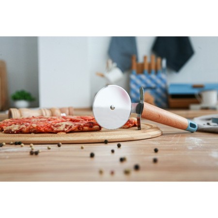 Knife for pizza and dough Magistro Heaven Wood, D = 7.5 cm, beige color-4