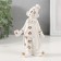 Souvenir Ceramics "Clown with a Player card" white with gold, rhinestones 8x6x13.5 cm