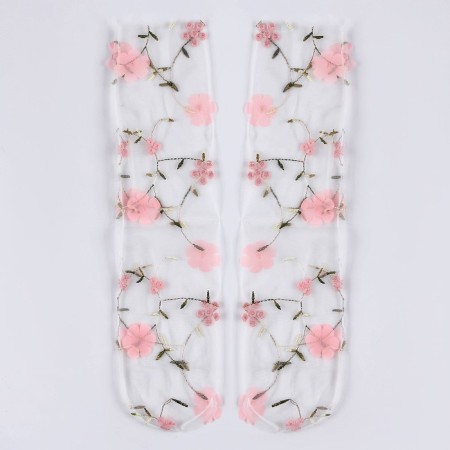 Carnival accessories, white, pink flowers-4