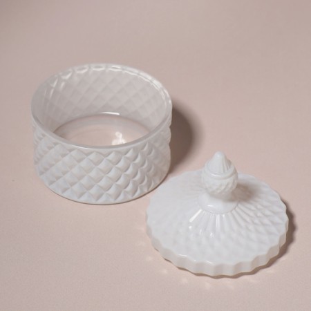 Organizer for storage, 1 section, with a lid, d = 8.3 × 10.5 cm, white color-4