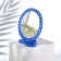 Mirror desktop, mirror surface d = 12 cm, packing 10 pcs, blue color