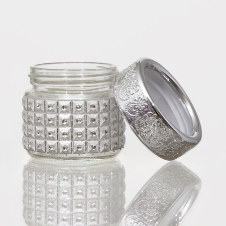 Glass jar for spices "Silver", 100 ml, 5.7 × 5.5 cm, silver color-1