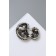 Brooch "Hedgehogs" mini, color of black silver