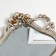 Top interior polystone with the "Flowers" mirror rectangular, silver 4.5x28x45 cm