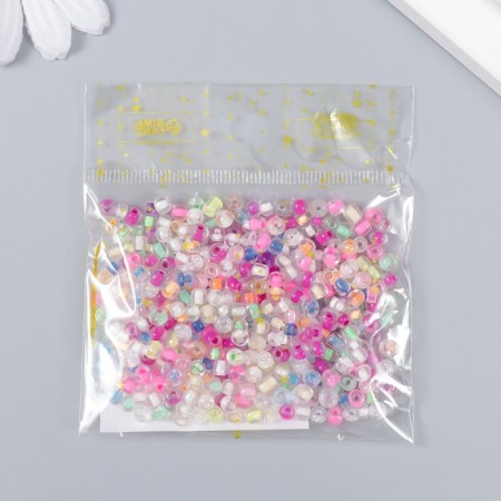 Glass beads 6/0 "Transparent color. Melange" 30 g-3