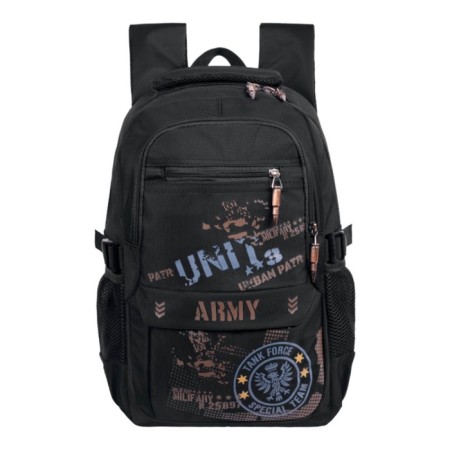 Youth backpack 40 x 28 x 14 cm, ergonomic back, monkking, w203 black