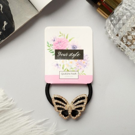 Hair gum "ONEL" butterfly, 4 cm, mix
