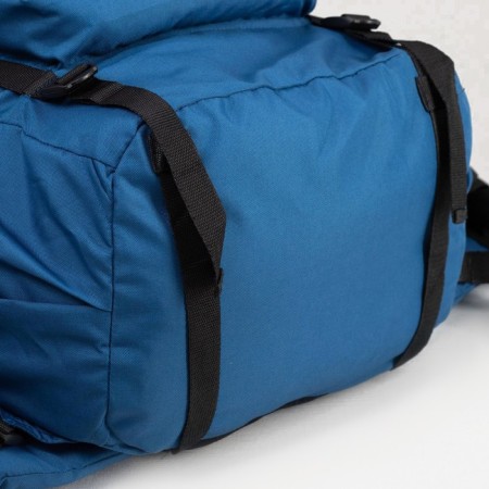 Tourist backpack, TAIF, 90 liters, cord department, outer pocket, 2 side nets, blue/gray color-4