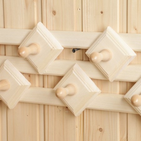 Mange "Chess", 7 hooks, linden, 72x15x8 cm-2