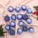 Set of balls plastic D-6 cm, 16 pcs "Ruby Patterns" blue-lilac