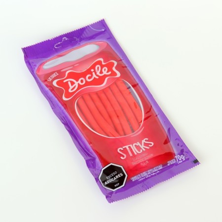 Marmalade "doocile" Sour Canudinho Strawberry, 70 g
