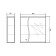 Cabinet-mirror Aquilon Left 60 15 cm x 60 cm x 70 cm