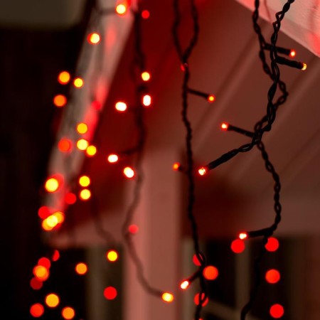 Garland "fringe" 4 × 0.6 m, IP44, dark thread, 180 LED, red glow, 8 modes, 220 V-3