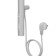 Terminus uno “circle” electric heated towel rail, 1600x32 mm, white matte