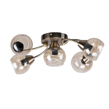 Lamp Ceiling Economic light 12150/5AB AMB, 5x60W, E14, 17x39x49 cm, bronze color