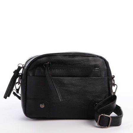 Bag Cross-Bodi with a zipper, black color