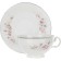 Cup 360 ml with a saucer 180 mm low bernadotte, decor "Pale roses, platinum layout"