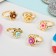 Children's ring "chosen" flowers double, the color of mix, dimensionless