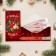 Money envelope "Happy New Year!" Festive wreath, red background 16x8 cm