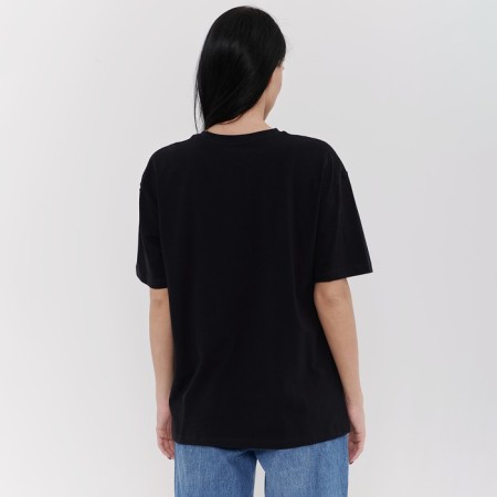Female T-shirt, black color, ONE SIZE (42-46)-7