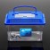 Carriage is rectangular, 21.3 x 14 x 14.5 cm, blue
