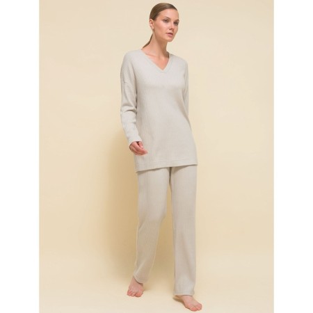 Female trousers, size 50, light gray color-4