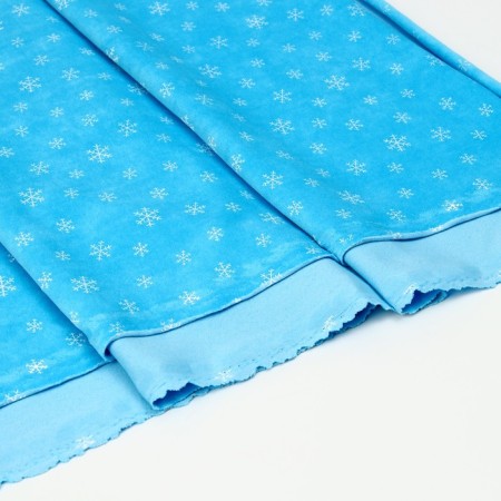 Lothel velor on a blue background, white snowflakes, 100 × 180 cm-1