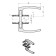 Bilateral plastic handle for greenhouses, gray