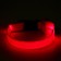 The collar luminous narrow for small dogs, 26 x 1.5 cm, red