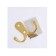 Hook furniture tundra TKD006, two -rod, gold