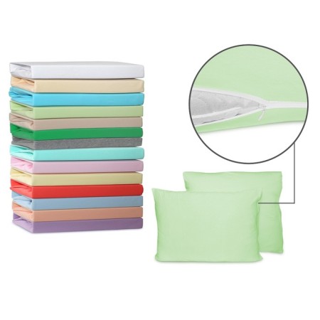 Pillowcases, size 70x70 cm, light green color, 2 pcs