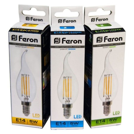 LED LED Feron, E14, 5 W, 230 V, white warm light-1