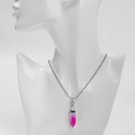 Pendulum pendant, white-violet color, 40 cm-5