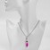 Pendulum pendant, white-violet color, 40 cm