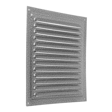 Ventilation grate Zein Lux RM2525CR, 250 x 250 mm, with a grid, metal, silver-4