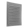 Ventilation grate Zein Lux RM2525CR, 250 x 250 mm, with a grid, metal, silver