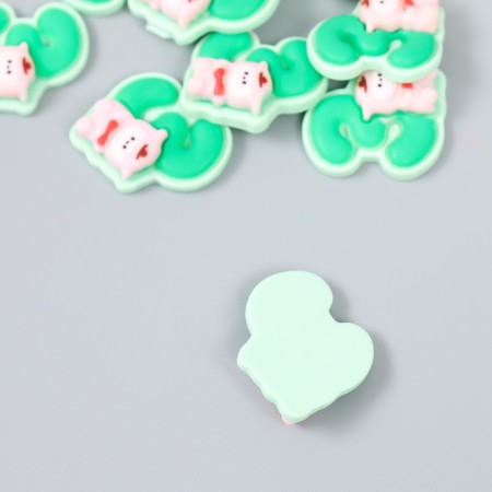 Decor for creativity "Number 3 with an animal" set 10 pcs 2x1.6 cm-1