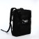A backpack with a zipper, 2 external pockets, black color