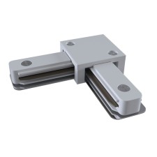 Connector L-shaped for the Technical tra001CL-11W, 7x7x1.7 cm, white color.