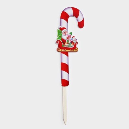 Topper decorative cane "Grandfather Frost on the sled" 16.7x67.5 cm-2