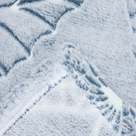 Glining blanket 150x200cm, leaves, Velsoft 260g/m, PE100%-4