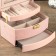 Casket to the leatherette for decorations chest "Pink" combined 13x15x21.5 cm