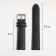 Watch strap, male, 20 mm, harness 75 mm, larynx 115 mm, genuine leather, black