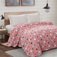 Plaid 150x200cm, coral-flis 165g/m, 100% polyester