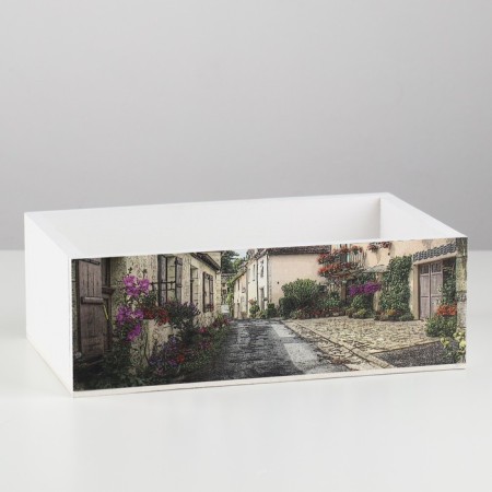 Kashpo Floristic Wooden "Provence No. 4" 24.5x14.5x8 cm-1